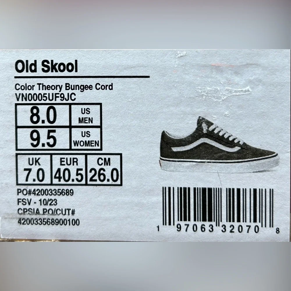 Vans‎ Old Skool Color Theory Bungee Cord Shoes